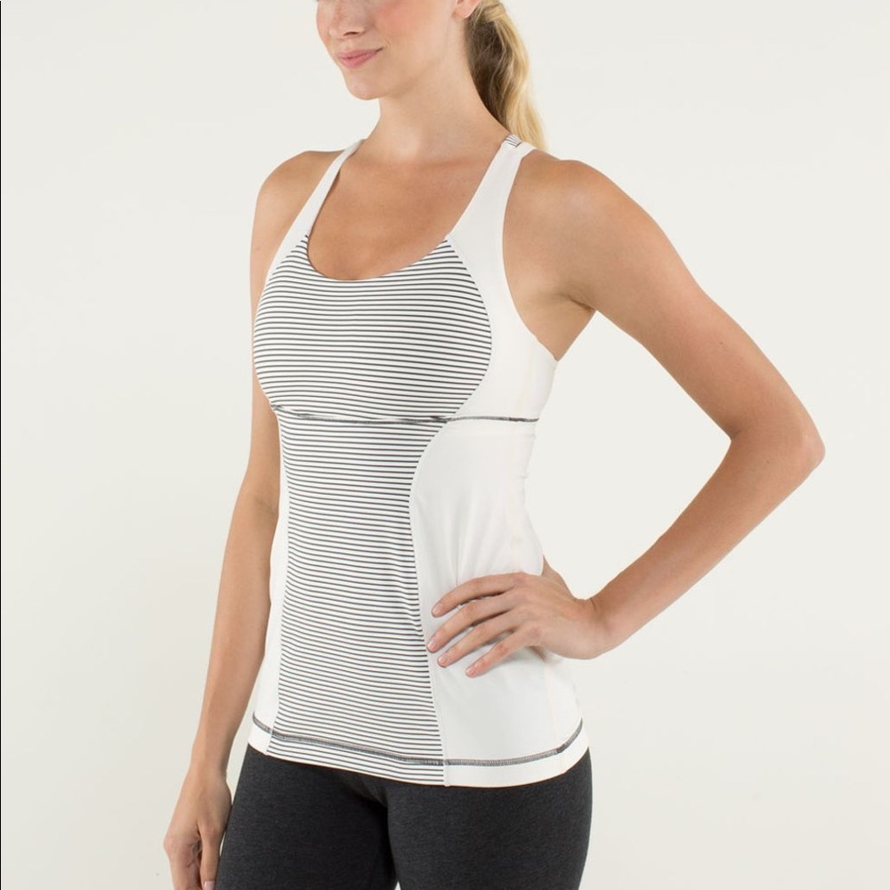 LULULEMON HYPER STRIPE ANGEL WING ENERGY TANK